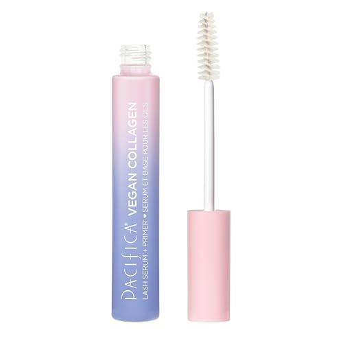 Pacifica Vegan Collagen Eye Lash Serum & Clear Mascara Primer ? Conditioning Vitamin B & E Formula for Longer, Fuller Lashes, Eyelash Makeup Cruelty-Free Clean Ophthalmologist Tested