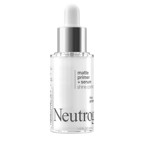 Neutrogena Shine Control Matte Booster Face Primer & Serum, Skin-Mattifying Serum-to-Primer with Rice Protein, Absorbs Excess Oil & Keeps Skin Shine Free, 1.0 fl. oz