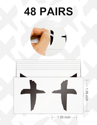48 Pairs Sports Eye Black Stickers for Baseball & Football