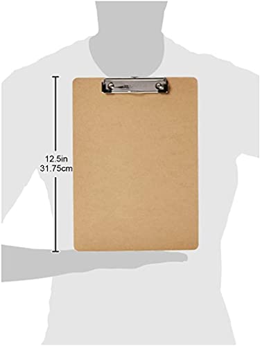 Amazon Basics Hardboard Office Clipboard, 30-Pack, Brown