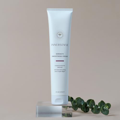 INNERSENSE Organic Serenity Smoothing Hair Cream 6oz - Nourishing, Frizz-Reducing