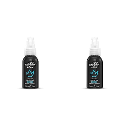 King of Shaves Sensitive Advanced Shaving Oil With Handy Pump TWIN PACK 1.01 fl oz