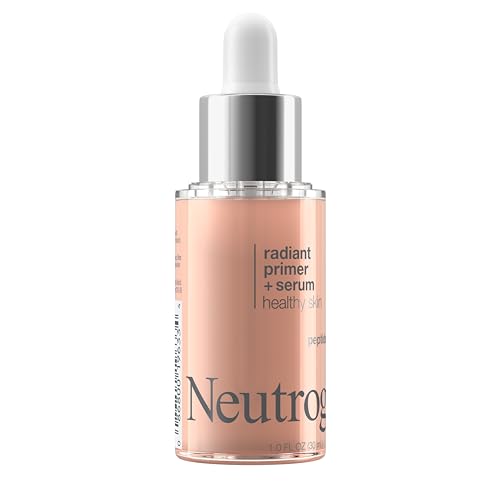 Neutrogena Healthy Skin Radiant Booster Primer & Serum, Skin-Evening Serum-to-Primer with Peptides & Pearl Pigments, Evens the Look of Skin's Tone & Smooths Texture, 1.0 fl. oz