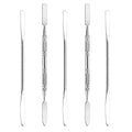 5Pcs Makeup Spatula tool metal Set Professional Beauty Stainless Steel Cosmetics Mixer Long Metal Spatula Depotting Mixing Tool (#1+#2)