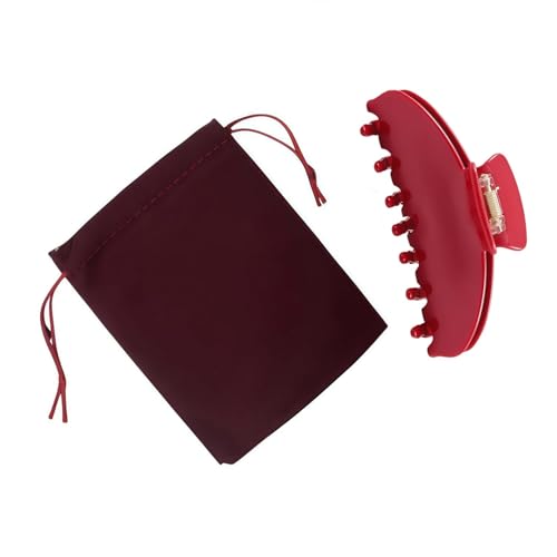 Acetate Claw Clips 4-Inch Cherry Red Hair Clips