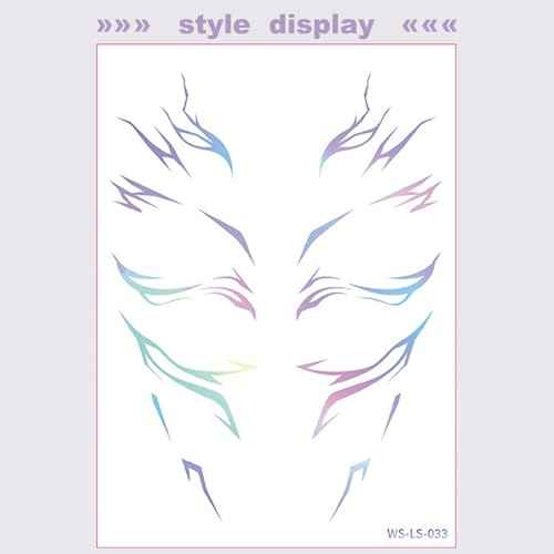 Temporary Tattoos,Cosplay Tattoos Stickers,Cosplay Accessories for Cosplay, Halloween, Birthday and Party Makeup