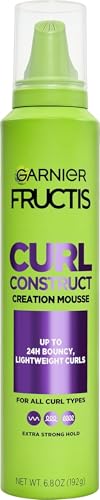 Garnier Fructis Curl Construct Creation Mousse - Citrus, 6.8 oz - Long-Lasting Curl & Frizz Control