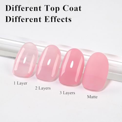 Imtiti Pink Sheer Jelly Gel Nail Polish - 10ml Translucent UV/LED Gel