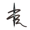 Ruby Kisses Microblading Eyebrow Pencil Waterproof Dual-Ended Brow Pen for Natural Hair-Like Strokes (Black Brown)