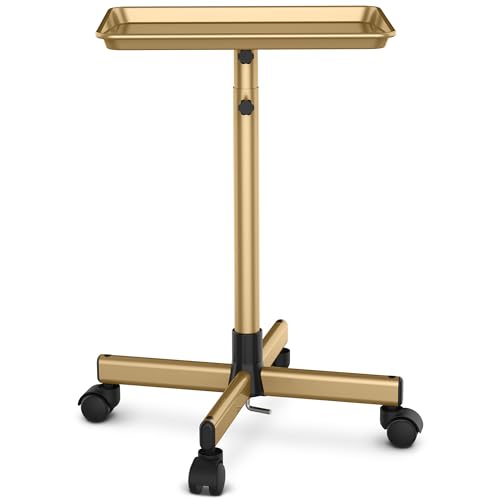 TASALON Premium Aluminum Salon Trolley on Wheels – Adjustable Height