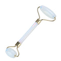 1Pcs Natural Jade Double-head Beauty Roller Anti-Aging Face Roller Eye Neck Massager Slimming Tool Tool(Light Blue)