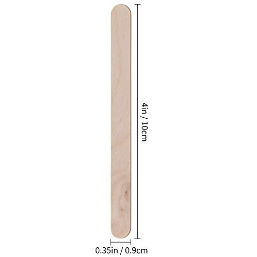 All Natural Wax Applicator Sticks Waxing Wood Body Spa Hair Eyebrow Removal Craft Sticks Applicator Spatula,4 Inch,200 Pieces.