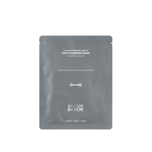 BABOR Doctor Cryo Plumping Mask, Refreshing and Nourishing Cloth Mask, Instant Moisture Boost for 24 Hours, Smoother and Plumper Skin, Vegan, Pack of 1