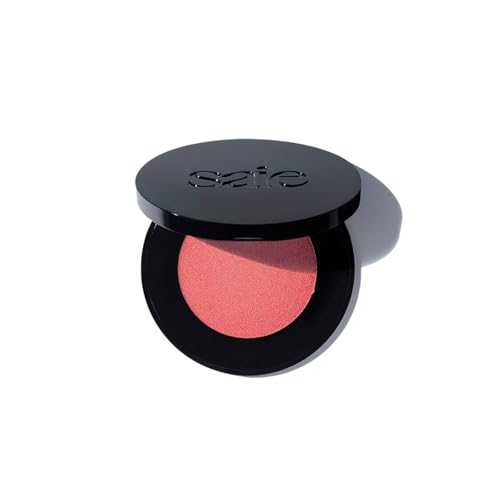 Saie Glow Sculpt Multi-Use Cream Highlighting Blush - Lightweight, Moisturizing Face Makeup Formula With Hyaluronic Acid + Micropearl for a Radiant, Lifted Glow - Peachglow (.02 oz)