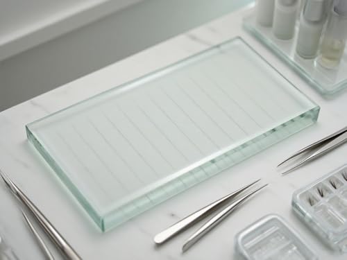 Crystal Glass Eyelash Extension Tray Holder 4.5x2.5 Inch