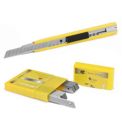 Bates Snap Off Blades, 100pcs, 9mm, 60 Degree, Stainless Steel Razor Blades