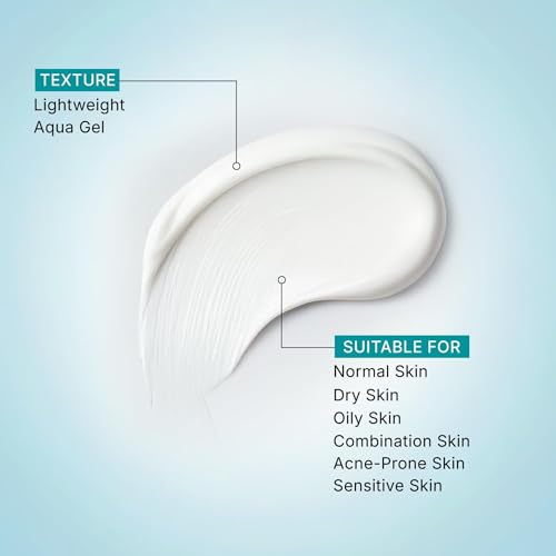 Pilgrim Aqua Gel Sunscreen SPF 50+ PA++++ with 1% Hyaluronic Acid & Korean White Lotus | Broad Spectrum UV Protection | Lightweight Hydrating Sunscreen for All Skin Types | 1.69 Fl Oz (50 ml)