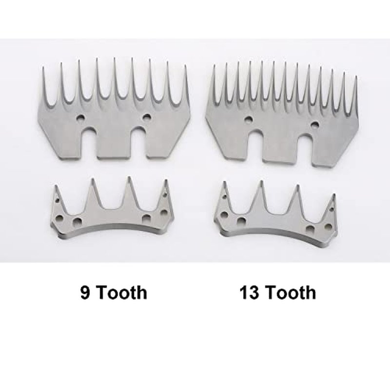 9 Tooth Sheep Shears Replacement Blades PRO Universal Blade for All Major Brands Oster GDJOB TAKEKIT BEETRO Dragro Lister Heiniger Sheep Clippers for Sheep Alpacas Goats (9 Tooth Silver)