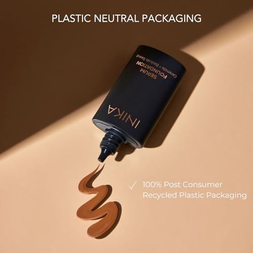 Organic Serum Foundation | Vegan, Buildable Coverage, Weightless Second Skin Feel, Transfer Proof with Skincare Ingredients in Sustainable Packaging. Gratitude 25ml