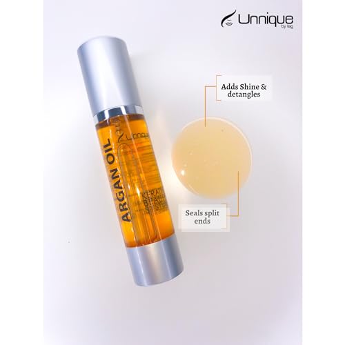 Unnique Premium Argan Oil Hair Serum for Frizz Control & Shine – 4.05 oz