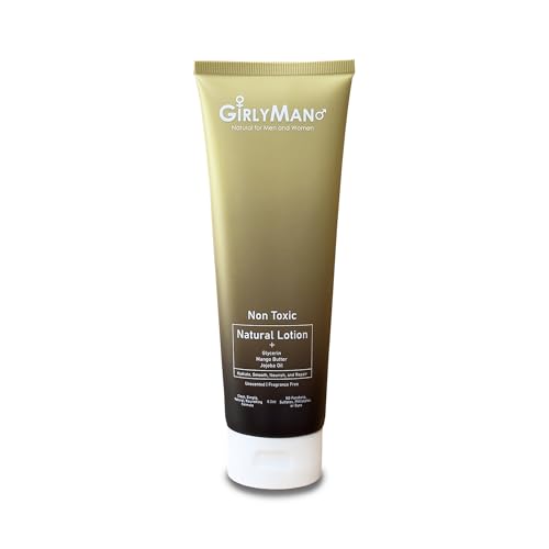 Natural Non Toxic Lotion - Made With Mango Butter, Olive Oil, & Glycerin, Unscented, Fragrance Free, Nourishing Ingredients, For All Skin Types, Family Owned