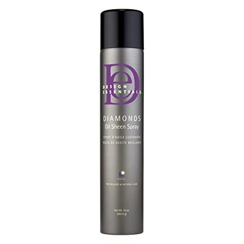 Design Essentials Diamonds Oil Sheen Spray for Relaxed & Natural Hair, Clear, 10 Oz