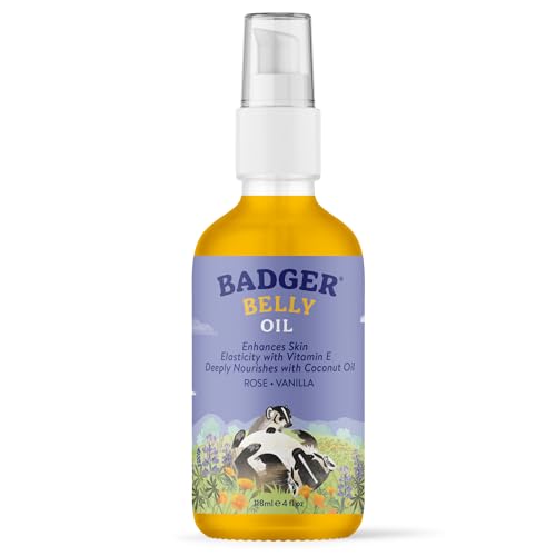 Badger Organic Pregnant Belly Oil - 4 oz Jojoba & Coconut