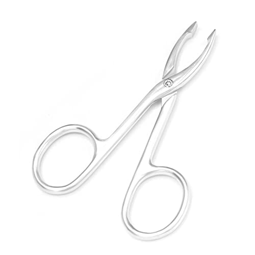 2-Pack Straight Tip Eyebrow Tweezers with Scissor Handle