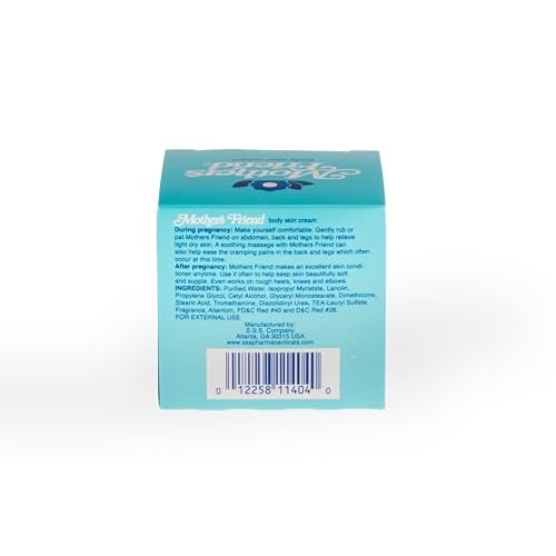 S.S.S. CO. Mother¡¯s Friend Moisturizing Body Cream - 4 oz, Postpartum Essentials for Stretch Mark Care During Pregnancy, Soothe Stretched, Tight, Dry Skin, Made in USA