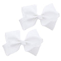 3 Inch Grosgrain Hair Bow Clips for Girls - Set of 2