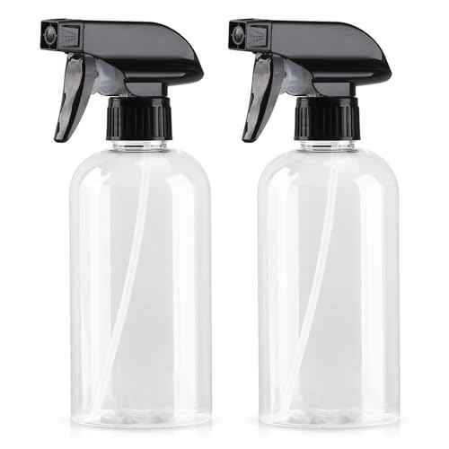 Spray Bottle for Plant - 12.85oz/380ml Fine Mister Plastic Empty Spray Bottles, Clear Water Spray Bottle for Plants, Hair, Cleaning - BPA Free - Leak Proof