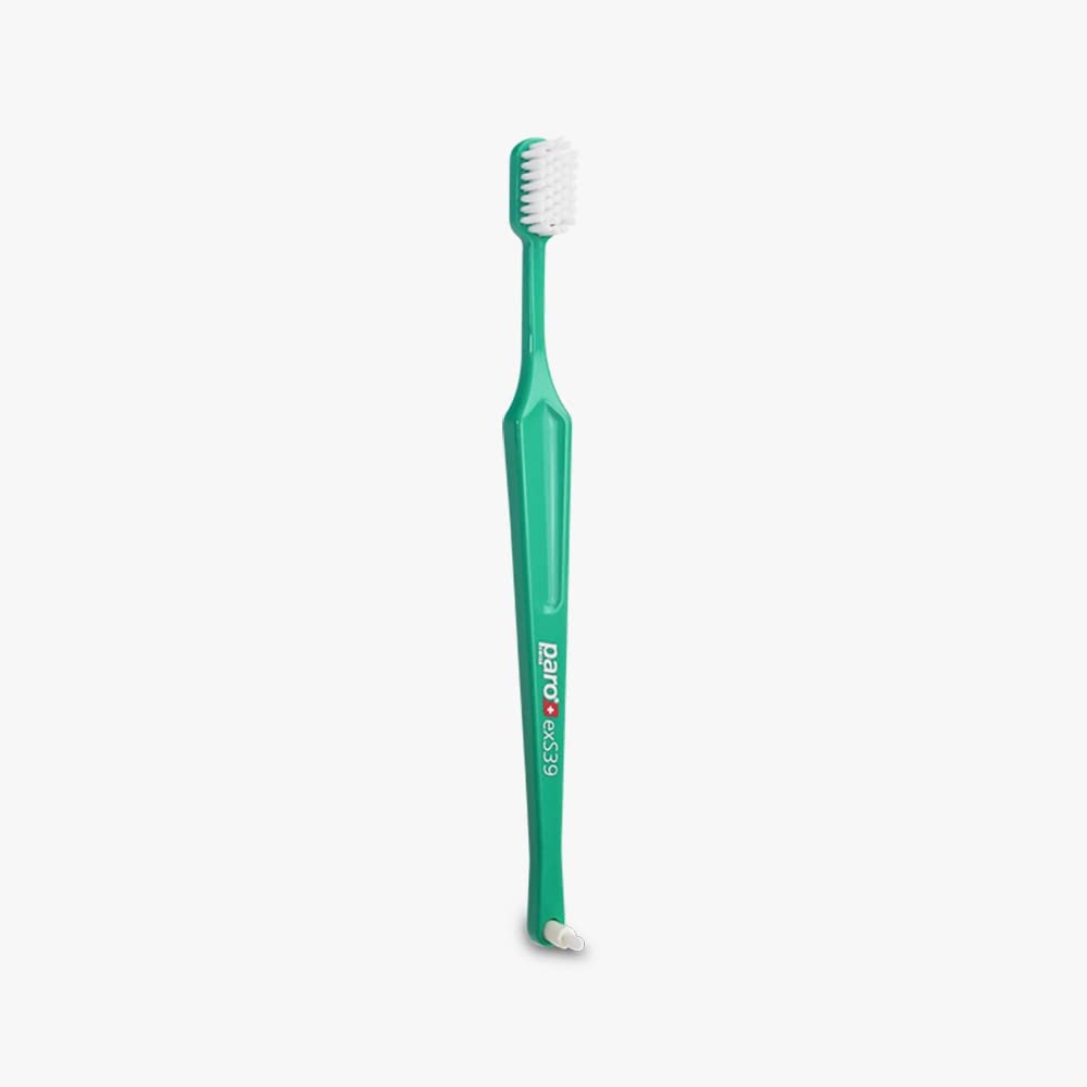 Paro exS39 Extra Sensitive Toothbrush with Interspace Brush F | Dual Features | Ultra Soft Bristles | Unisex | (6 Pack Multi-Color)
