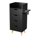 OmySalon 4-Drawer Salon Storage Cabinet with Hair Dryer Holders