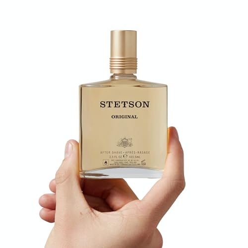 Stetson Original Aftershave - After Shave Splash for Men - Earthy and Woody Aroma with Fragrance Notes of Citrus, Patchouli, and Tonka Bean - 3.5 Fl Oz
