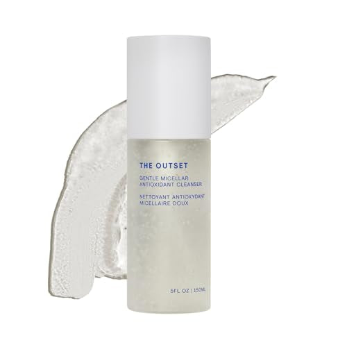 The Outset Micellar Antioxidant Cleanser, Hydrating Gel Face Wash & Makeup Remover, Brightening & Refreshing, Fragrance-Free, Vegan, Gluten-Free Clean Skincare for Sensitive Skin - 5 fl oz