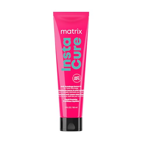 Matrix Instacure Anti-Breakage Leave-In Hair Treatment, Repairs & Strengthens, With Heat Protection, For Damaged Hair, Sulfate-Free & Vegan, 5.1 Oz