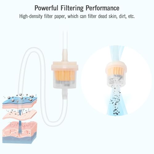 5PCS Microdermabrasion Filters + 1PCS 39" Silicone Tube, Replacement Filter Tube Set for Vacuum/Diamond Microdermabrasion Machines