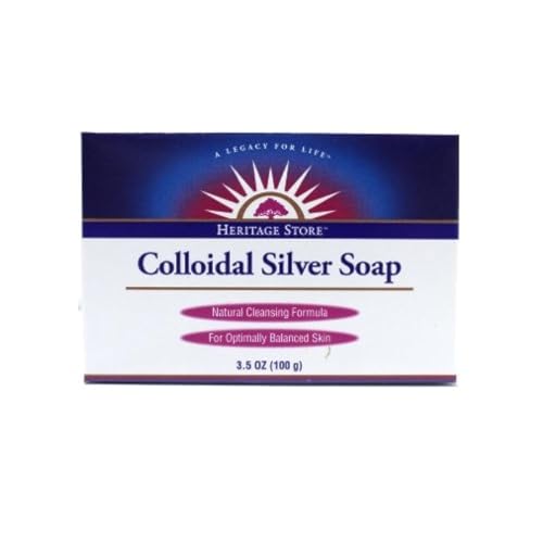 Heritage Store Bath Soap, Colloidal Silver, 3.5 Ounce
