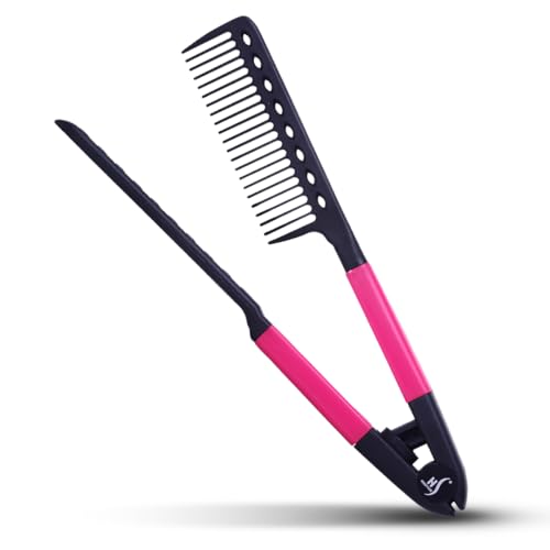 HerStyler Hair Straightening Comb for Flat Iron - Pink