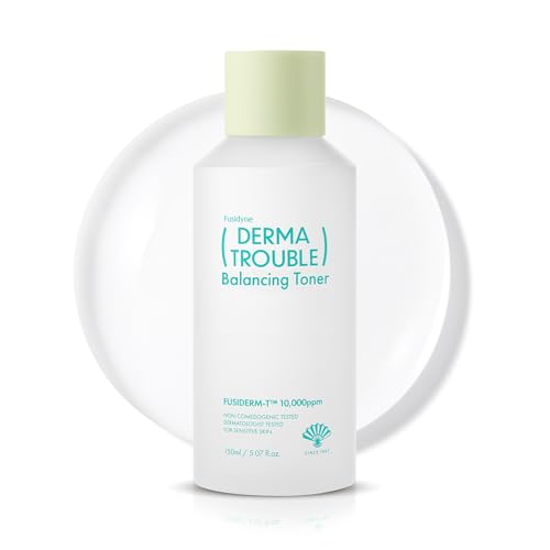 Fusidyne Derma Trouble Balancing Toner (5.07fl oz) - Toner to Improve Rough Skin Texture, pH Balance, Moisture. Soothing Formula for Comedonal Acne. Korean Skin Care, Fusiderm-T 10,000ppm.