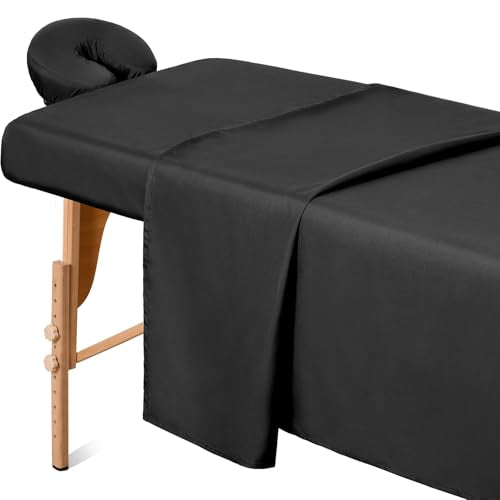 Comfyanno 3-Piece Massage Table Sheets Set, Microfiber