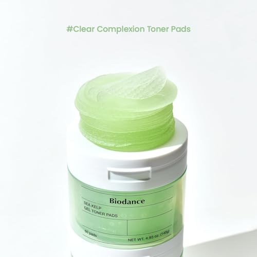 Biodance Brightening & Calming Toner Pads Duo Set: Vita Niacinamide & Sea Kelp, Dark Spot Correcting, Sebum Control Korean Skincare Set for Face, Korean Skin Care, Skin Care Set
