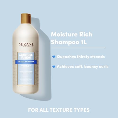 Mizani Moisture Fusion Moisture Rich Shampoo - Gently Cleanses & Conditions Hair, With Argan Oil, For Dry Hair