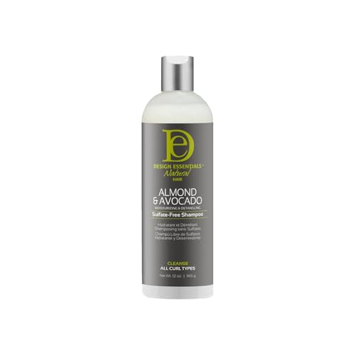 Design Essentials Natural Almond & Avocado Moisturizing & Detangling Sulfate-Free Shampoo, 12 Ounce