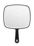 12.4" x 9" Black Handheld Mirror with Handle - Distortion-Free