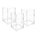 Newkita 3-Pack Clear Acrylic Makeup Brush Holder Cup