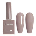 CANNI 9014 Light Brown Nude Grey Gel Nail Polish, High-Gloss Soak-Off UV/LED