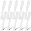 10 Pcs Plastic Cosmetic Spatula Jelly Mask Skincare Lotion Disposable Spatulas for Facials Face Mask Applicator Makeup Scoop Tools(White)