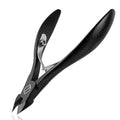 FERYES Professional Stainless Steel Cuticle Nippers - 1/2 Jaw, Black
