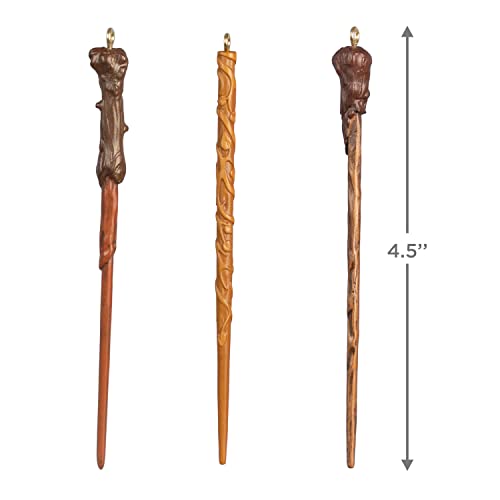 Hallmark Keepsake Christmas Ornament 2022, Harry Potter Wizarding Wands, Metal Set of 3